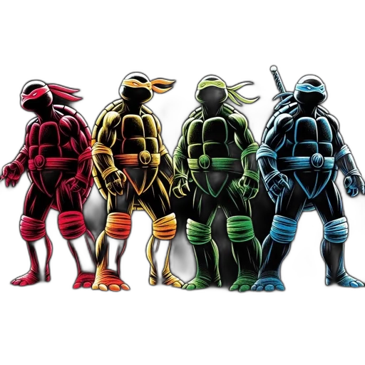 comic book art, concept art, pixel art, neon transparent PNG cut-out