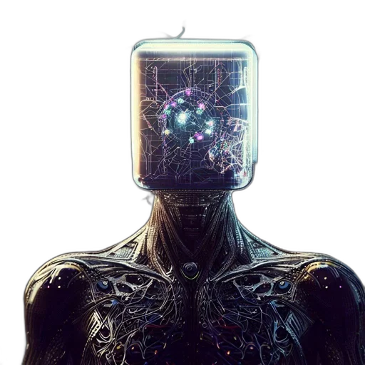 robot, face, mask, crown transparent PNG cut-out