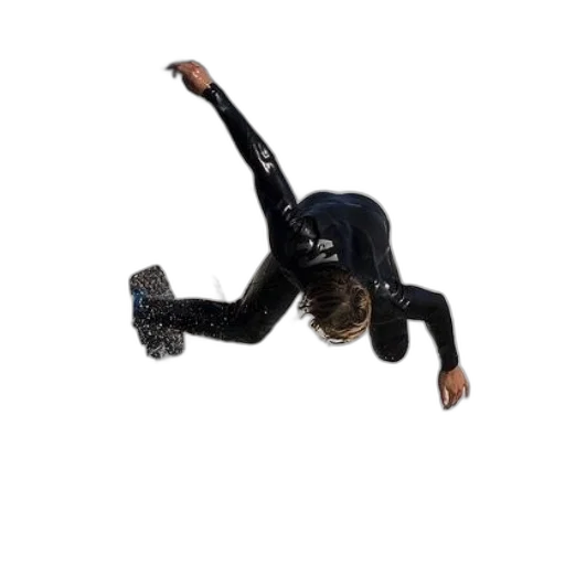staff, surfer, black, wetsuit transparent PNG cut-out