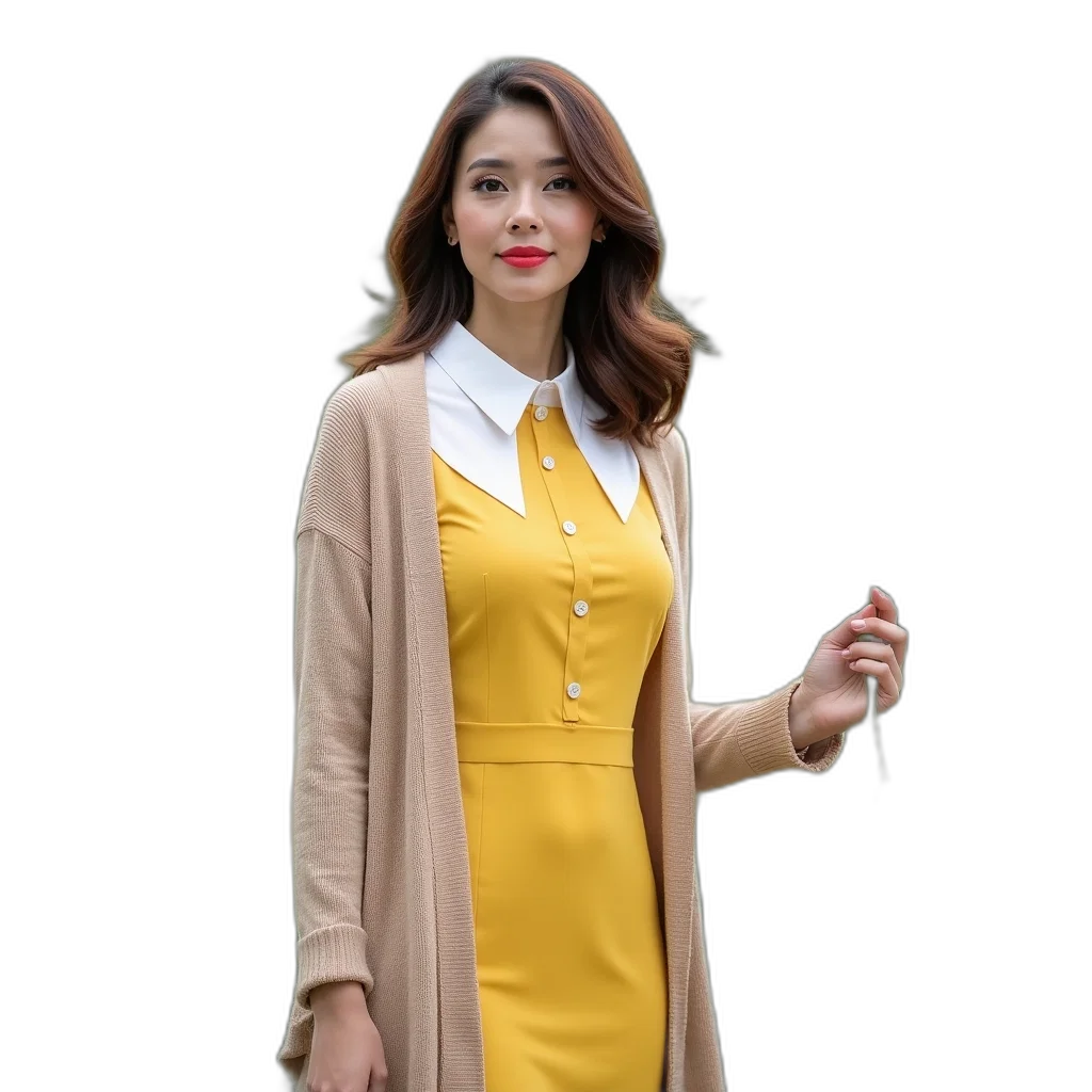 staff, jacket, dress, jewelry transparent PNG cut-out