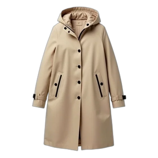 jacket, earth tones, beige, raincoat transparent PNG cut-out