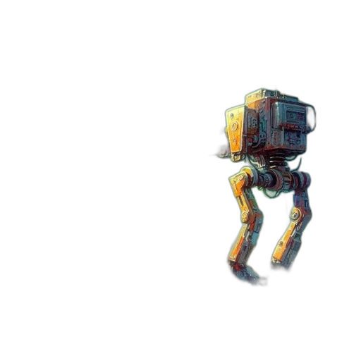 robot, weapon, creature, staff transparent PNG cut-out