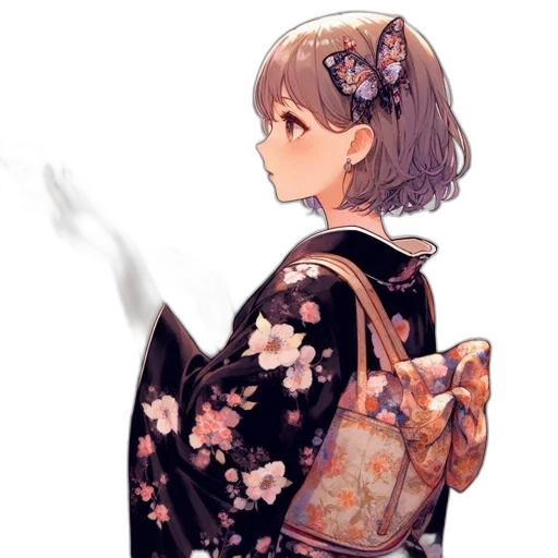 dress, jacket, umbrella, staff transparent PNG cut-out