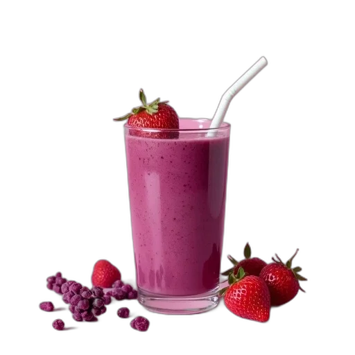 food, photorealistic, smoothie, glass transparent PNG cut-out