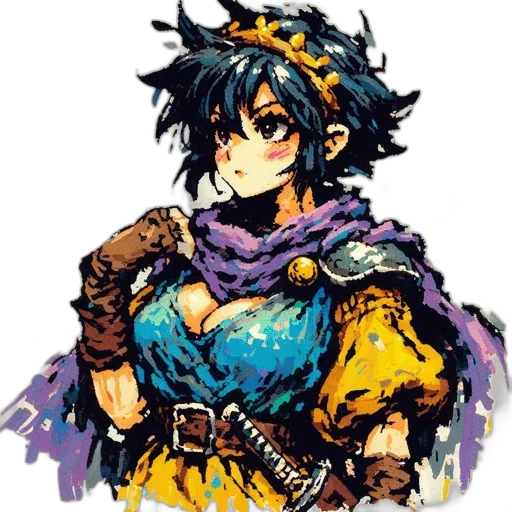 dress, crown, staff, dragon transparent PNG cut-out