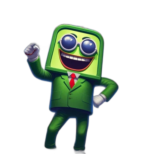 robot, staff, jacket, 3d render transparent PNG cut-out