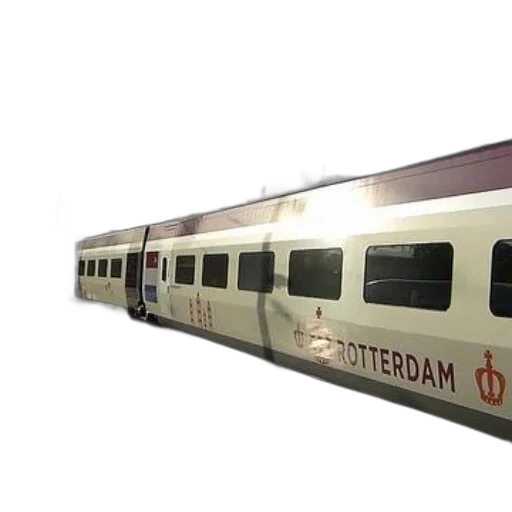 3d render, train, rotterdam, written transparent PNG cut-out