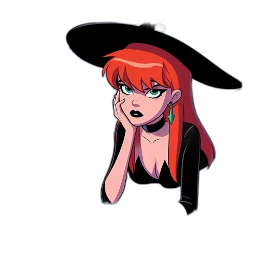 hat, staff, creature, cartoon transparent PNG cut-out