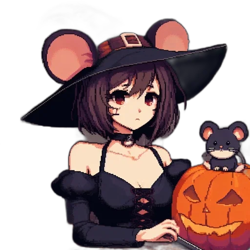 hat, mask, staff, creature transparent PNG cut-out