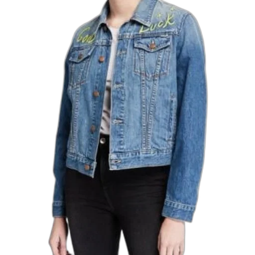 jacket, person, wearing, denim transparent PNG cut-out