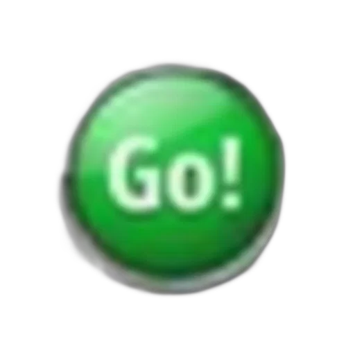 green, button, word, white transparent PNG cut-out