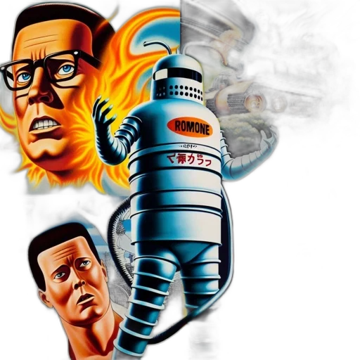 robot, comic book art, concept art, outer space transparent PNG cut-out