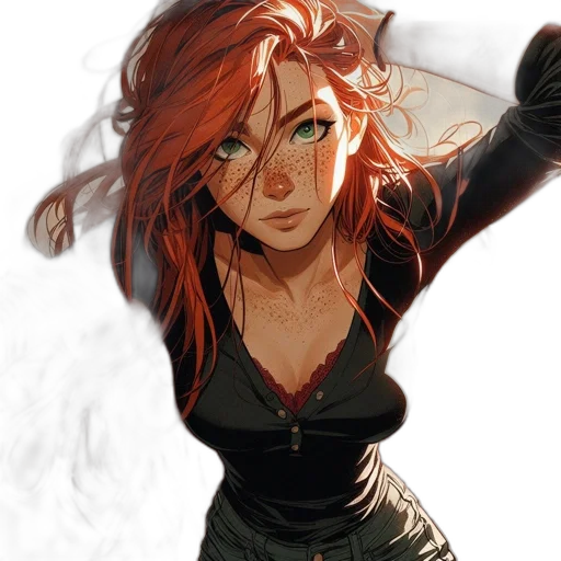 comic book art, concept art, fantasy art, photorealistic transparent PNG cut-out
