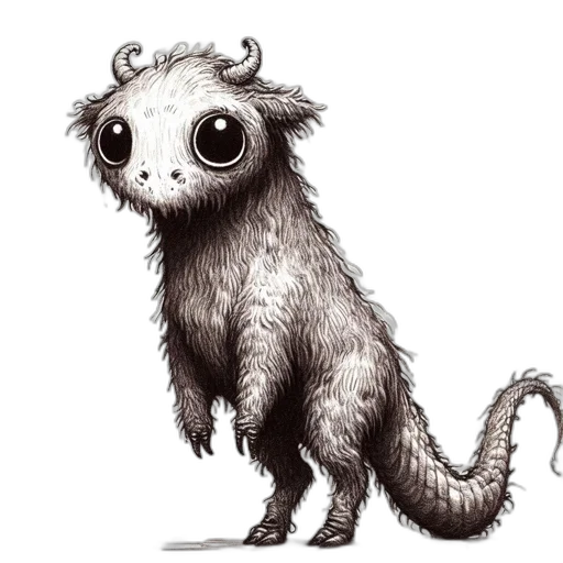 creature, dragon, animal, staff transparent PNG cut-out