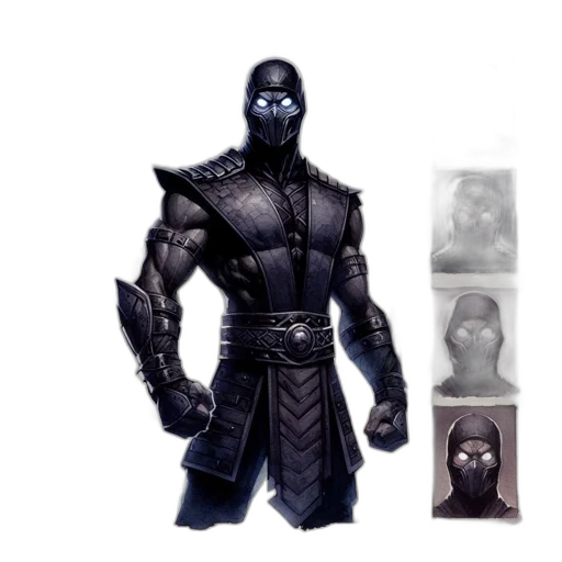 mask, concept art, fantasy art, 3d render transparent PNG cut-out
