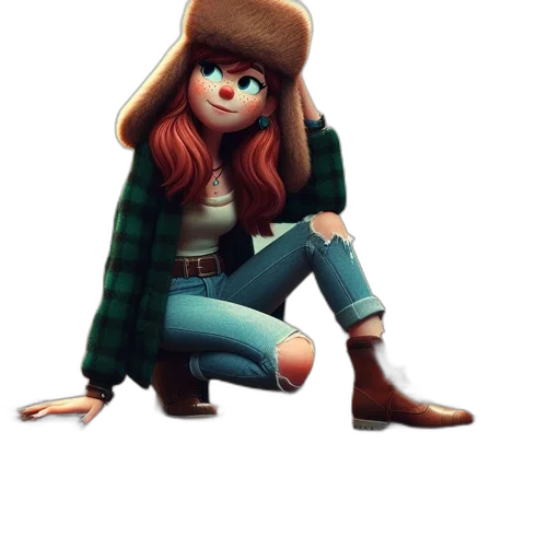 jacket, hat, staff, face transparent PNG cut-out