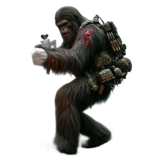 animal, creature, staff, weapon transparent PNG cut-out
