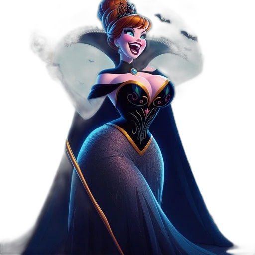 dress, crown, staff, concept art transparent PNG cut-out