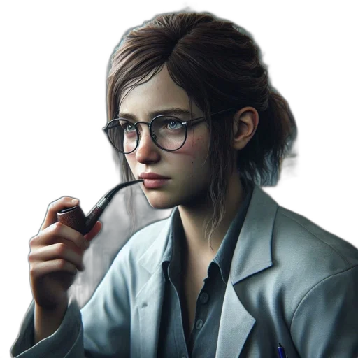 jacket, face, staff, weapon transparent PNG cut-out
