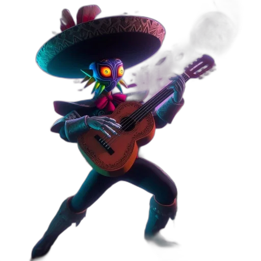 hat, staff, mask, weapon transparent PNG cut-out