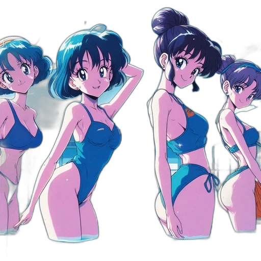 vaporwave, anime, concept art, cartoon transparent PNG cut-out