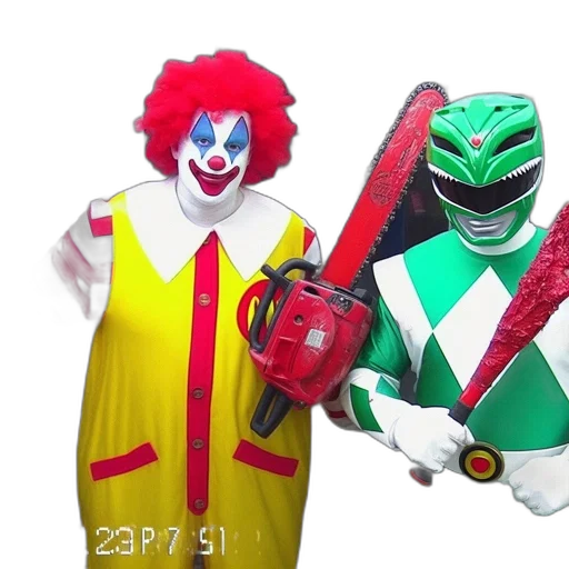 two, people, costumes, one transparent PNG cut-out