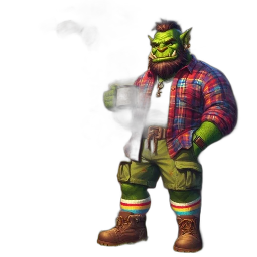 jacket, creature, concept art, 3d render transparent PNG cut-out