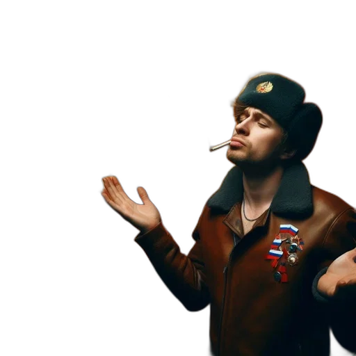 jacket, hat, 3d render, concept art transparent PNG cut-out
