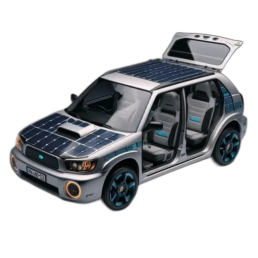 car, 3d render, concept art, photorealistic transparent PNG cut-out