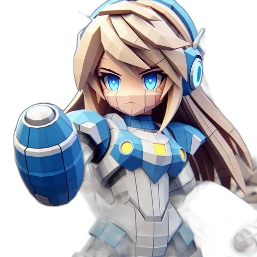 robot, weapon, staff, 3d render transparent PNG cut-out
