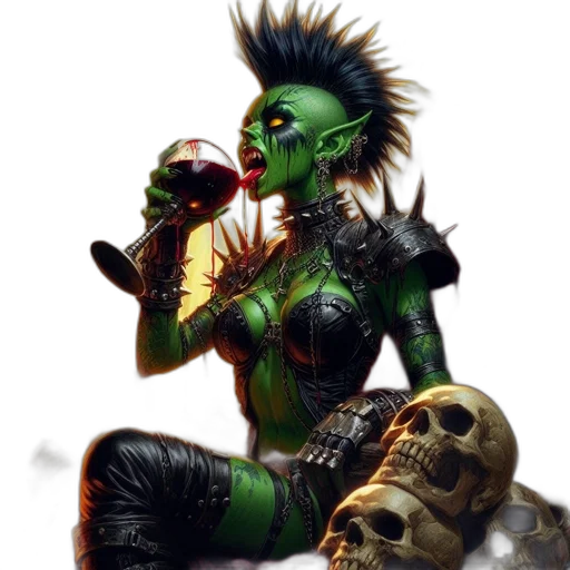 fantasy art, concept art, cyberpunk, comic book art transparent PNG cut-out