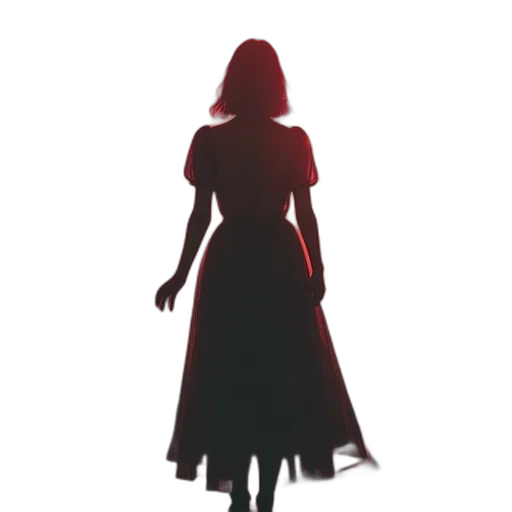 dress, staff, face, creature transparent PNG cut-out