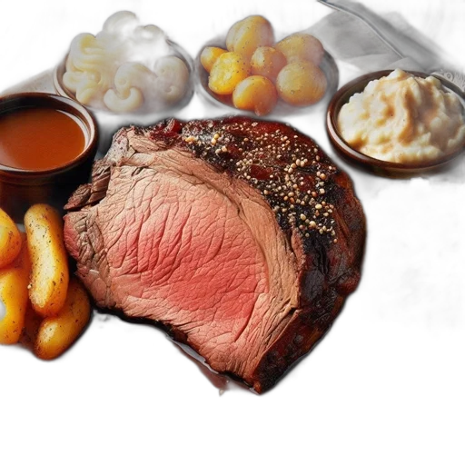 food, plate, medium-rare, roast transparent PNG cut-out