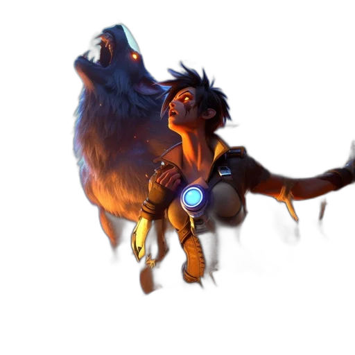 dragon, creature, animal, staff transparent PNG cut-out