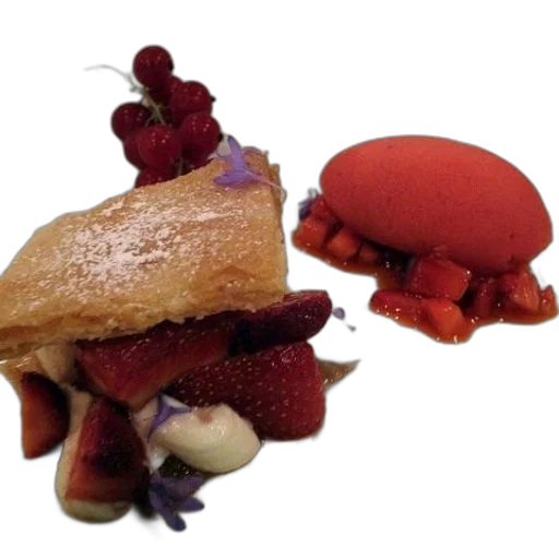 food, plate, strawberries, pastry transparent PNG cut-out