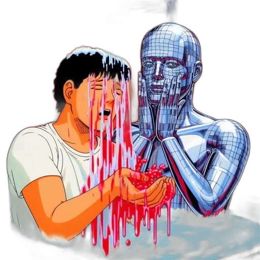 robot, mask, face, creature transparent PNG cut-out