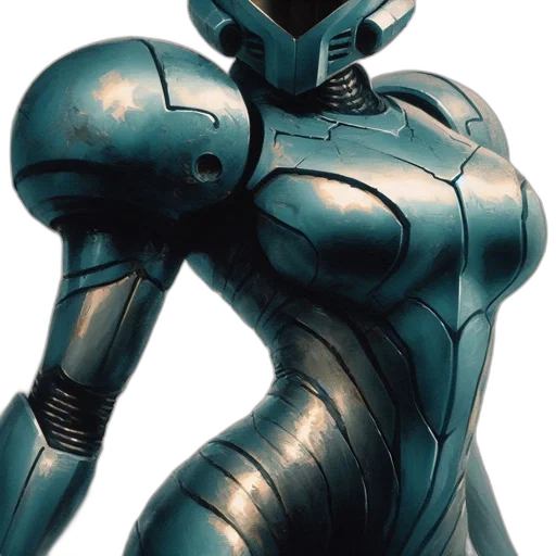 robot, concept art, 3d render, comic book art transparent PNG cut-out