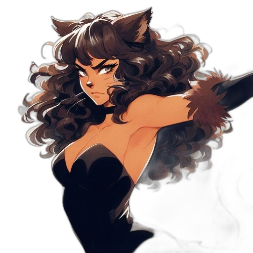 dress, fantasy art, concept art, comic book art transparent PNG cut-out