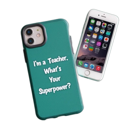 teal-colored, iphone, case, textured transparent PNG cut-out