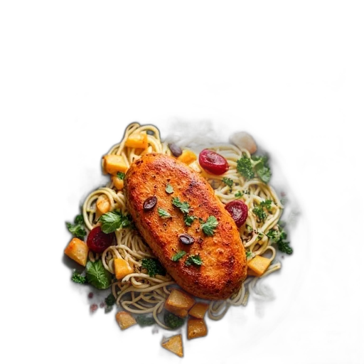 food, photorealistic, front, cover transparent PNG cut-out
