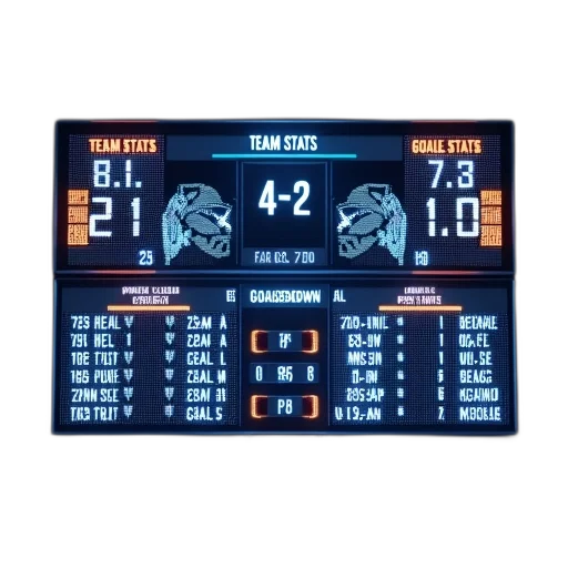 digital, scoreboard, displaying, hockey transparent PNG cut-out