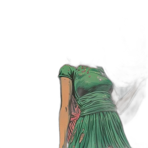 dress, jewelry, face, staff transparent PNG cut-out