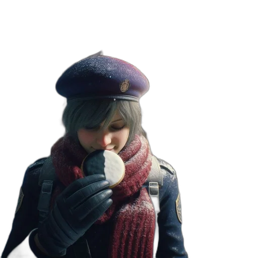 hat, jacket, face, mask transparent PNG cut-out
