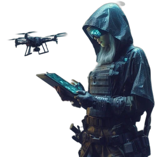 robot, creature, weapon, mask transparent PNG cut-out