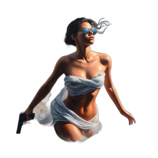 dress, concept art, photorealistic, pixel art transparent PNG cut-out