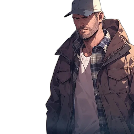jacket, concept art, comic book art, cyberpunk transparent PNG cut-out