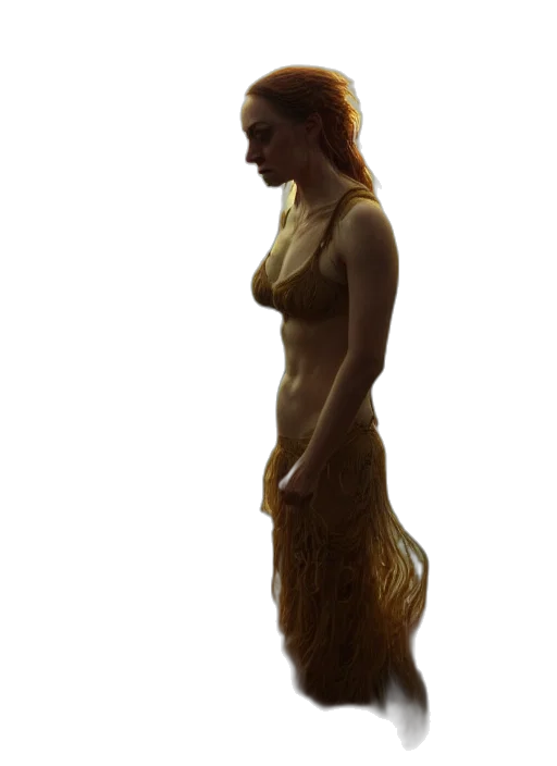 dress, staff, creature, animal transparent PNG cut-out