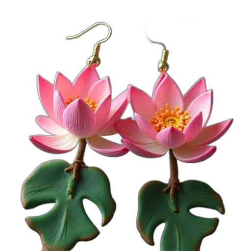 jewelry, flower, photorealistic, 3d render transparent PNG cut-out