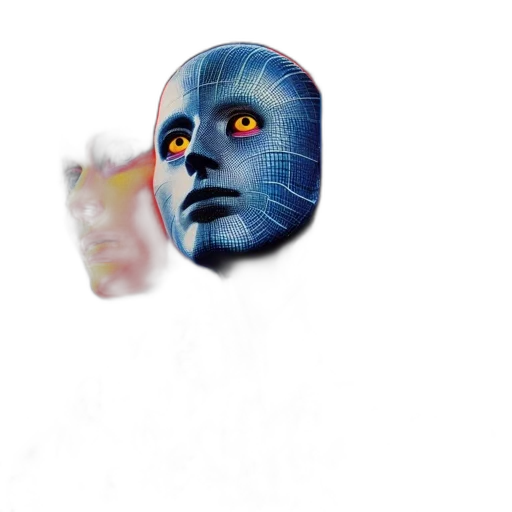 robot, mask, face, creature transparent PNG cut-out