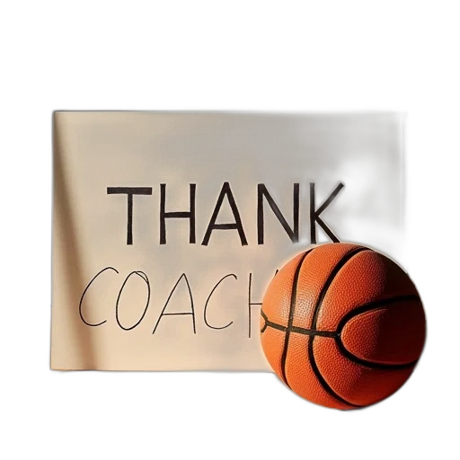 thank, card, basketball, word transparent PNG cut-out